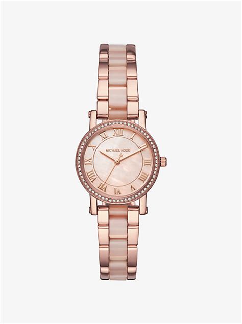 michael kors norie pavé two-tone watch|Michael Kors Women's Norie Rose Gold.